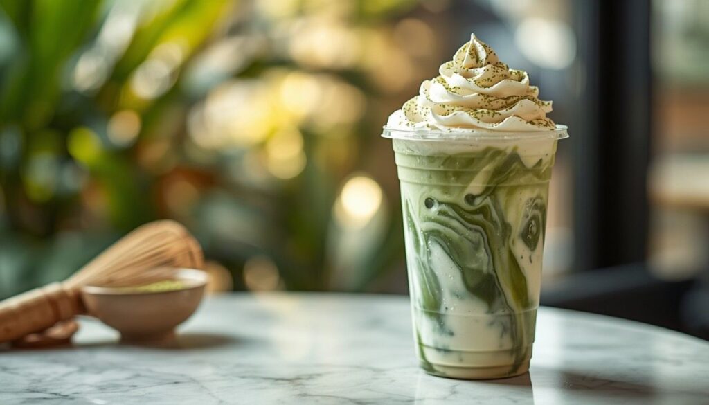 Starbucks matcha latte recipe at home by Flavourful Cuisine